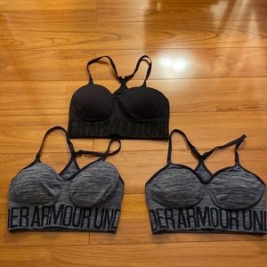 Under Armour Sports Bras, Set of 3, Size Medium